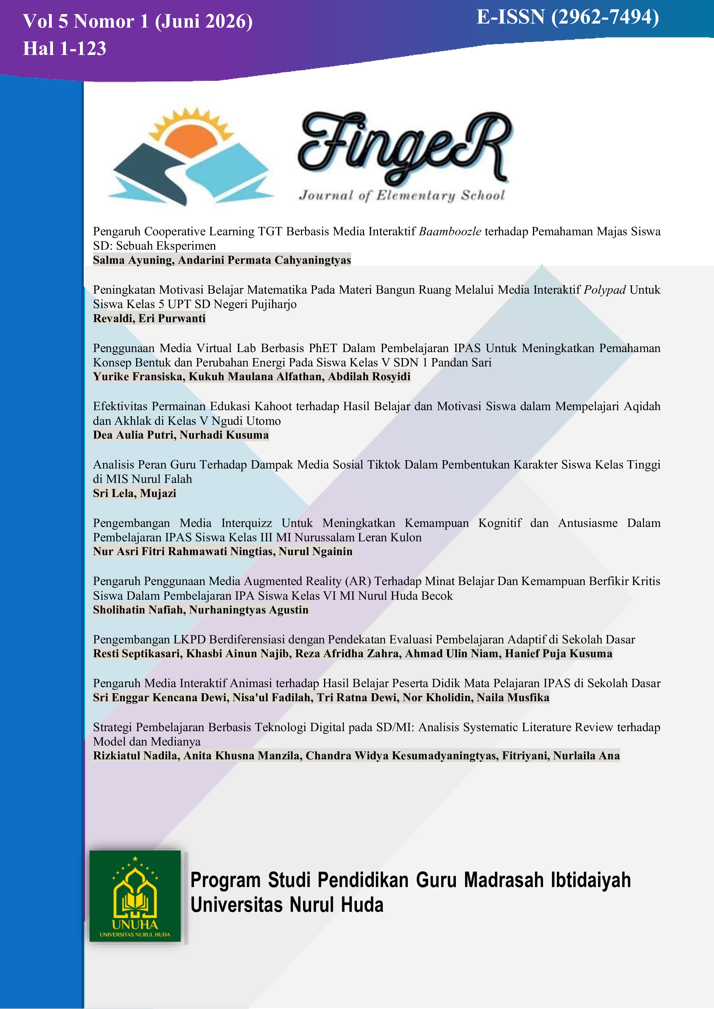 					View Vol. 5 No. 1 (2026): Edisi: Juni
				